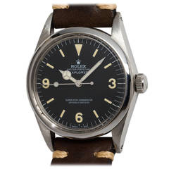 Vintage Rolex Stainless Steel Explorer 1 Chronometer Wristwatch Ref 1016