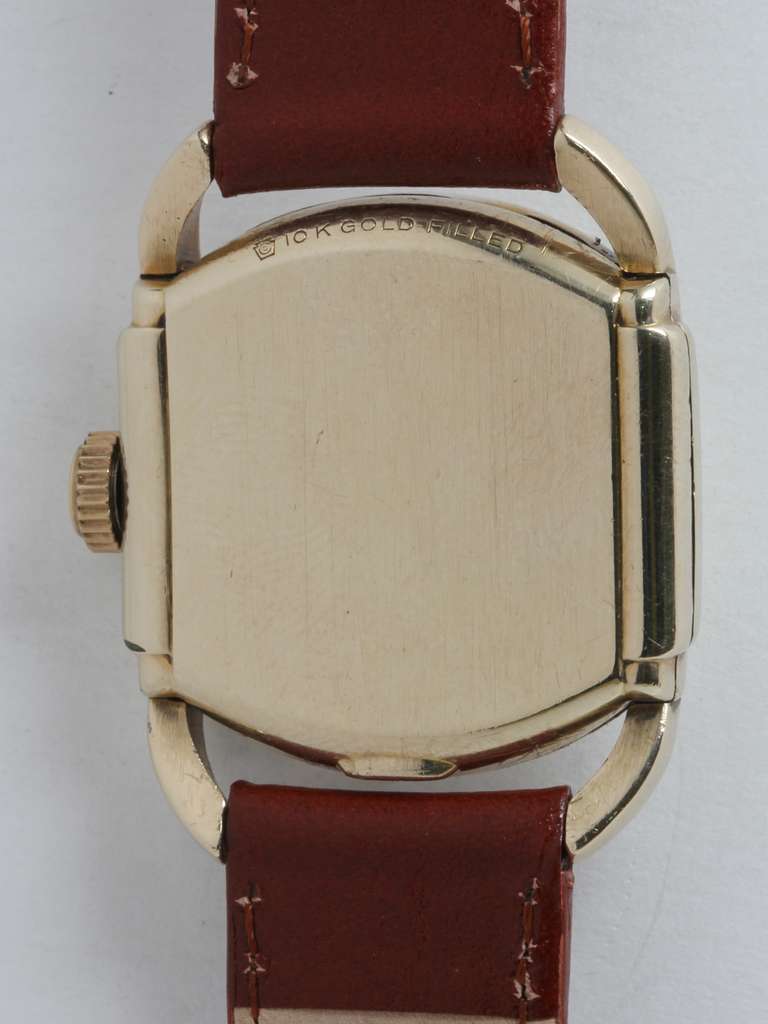 Hamilton Gold Filled Bagley Wristwatch circa 1939 In Excellent Condition In West Hollywood, CA