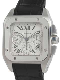 Cartier Stainless Steel Santos 100 XL Chronograph Wristwatch