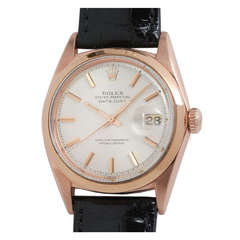 Rolex Rose Gold Datejust Wristwatch circa 1970s