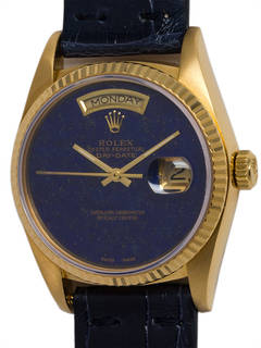 Rolex Yellow Gold Day Date Wristwatch ref 18038 circa 1978