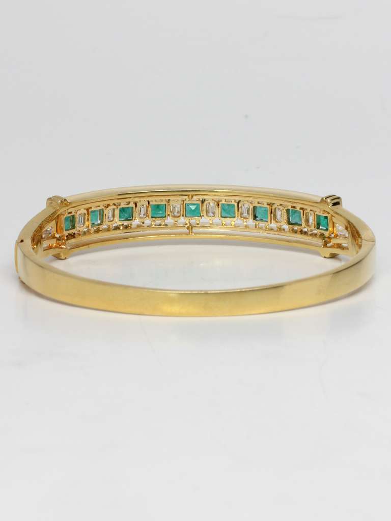 emerald and diamond bangle