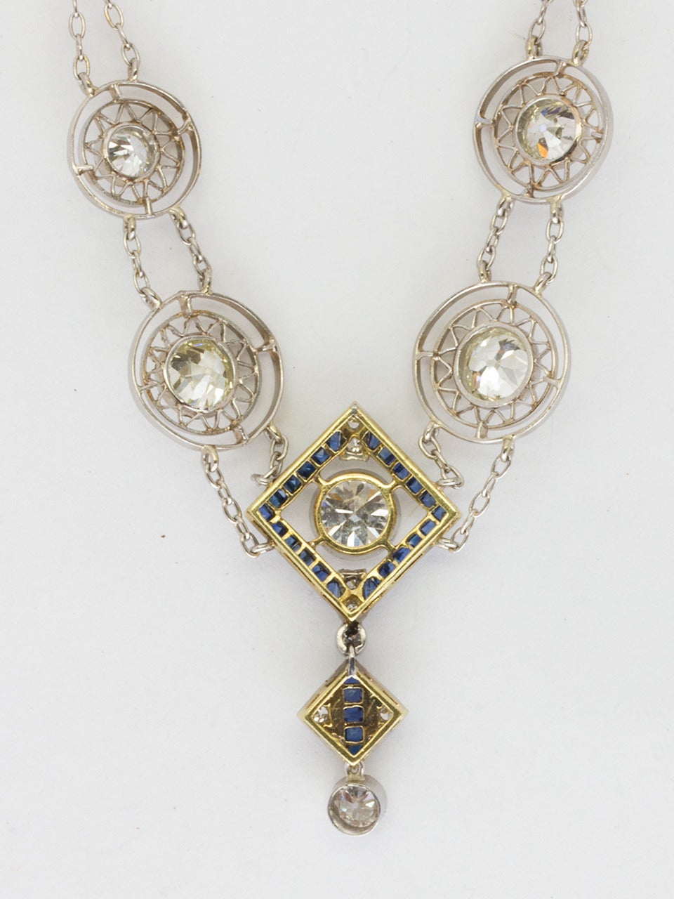 art deco lavalier necklace