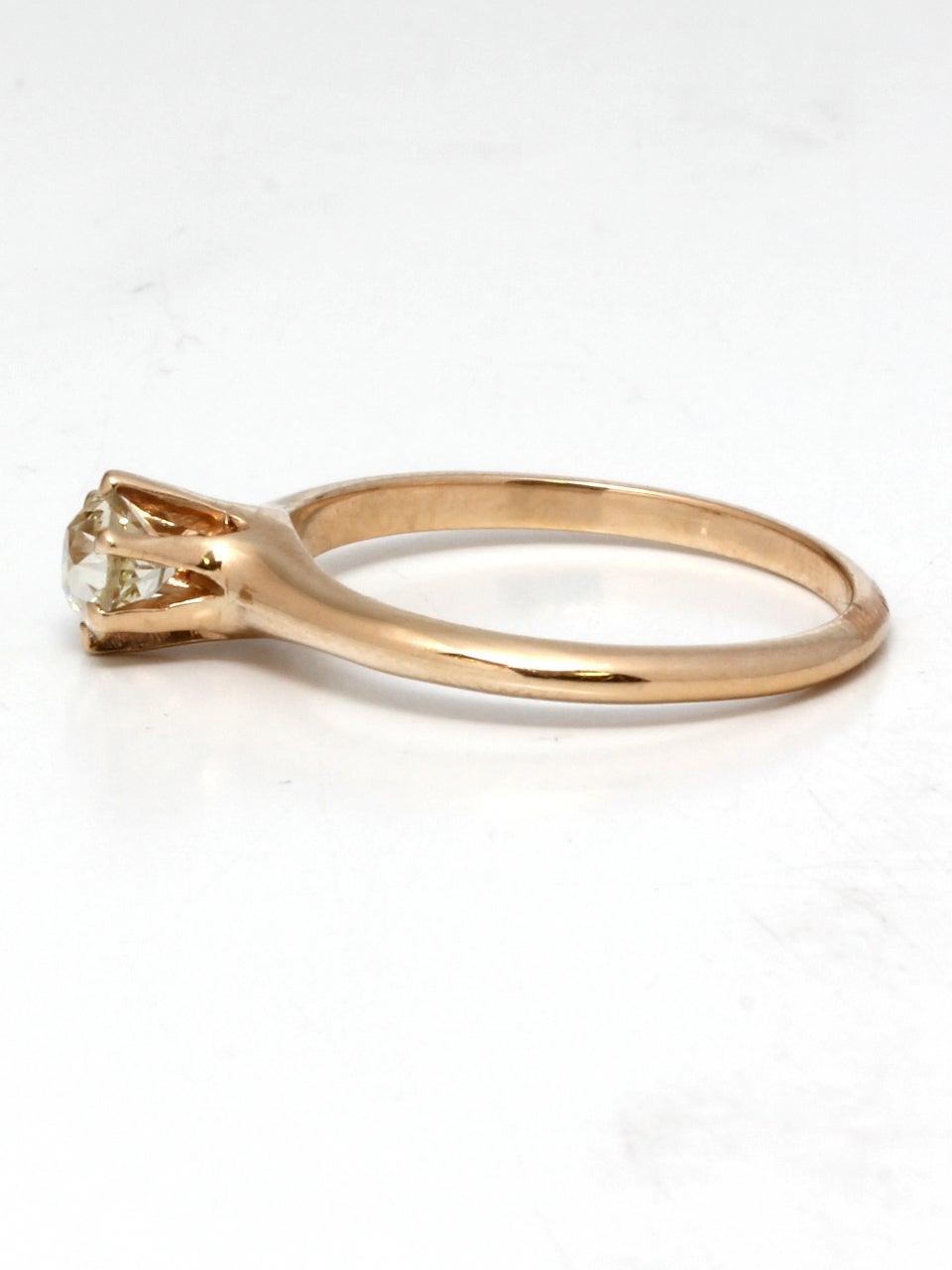 1900s Yellow Gold and Diamond Engagement Ring at 1stDibs