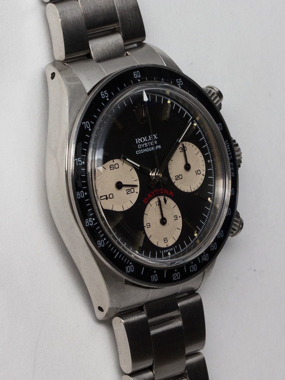 Rolex Stainless Steel Daytona Oyster Cosmograph Wristwatch Ref 6263