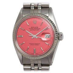 Rolex Stainless Steel Datejust Custom Dial Wristwatch Ref 1601