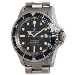 Vintage Rolex Stainless Steel Submariner Chronometer Wristwatch Ref 1680