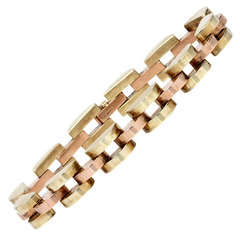 Yellow and Rose Gold Bracelet, circa 1940s