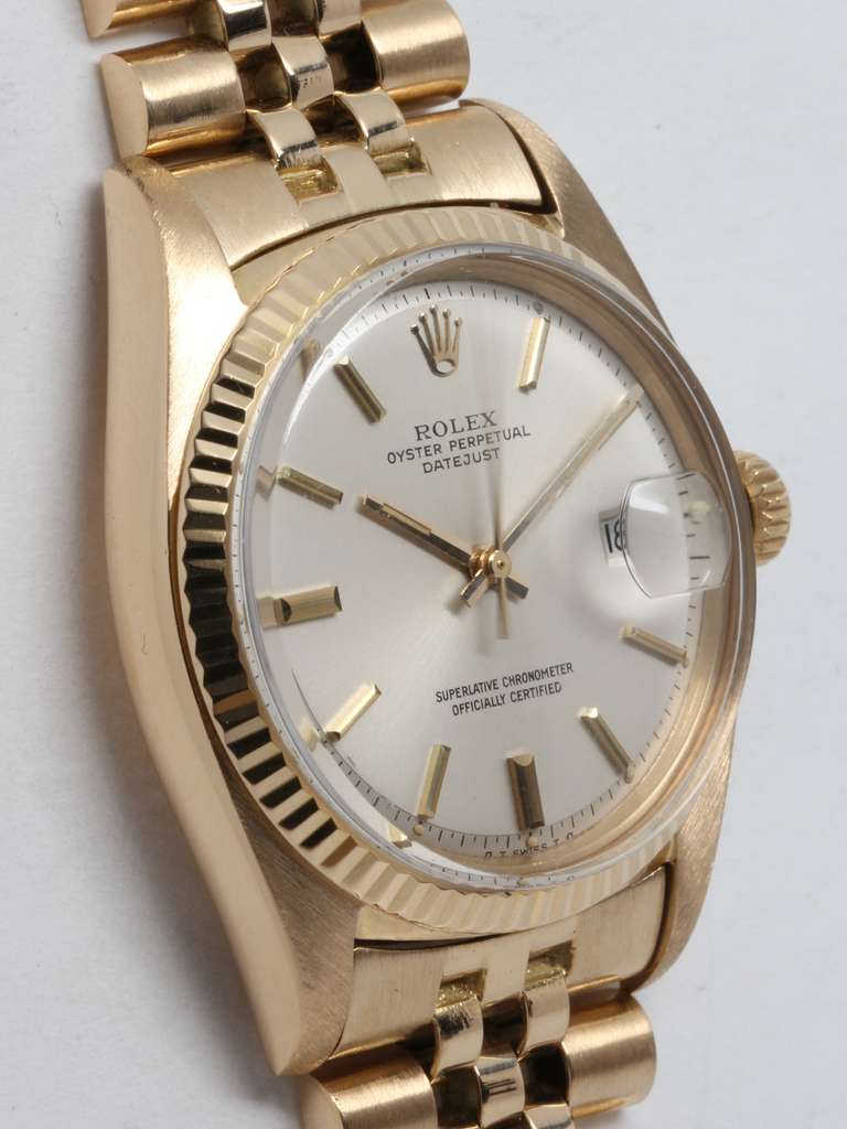 Women's or Men's Rolex Yellow Gold Datejust Wristwatch circa 1974