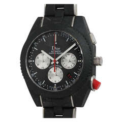 Dior Rubberized Steel Homme Chiffre Rouge Chronograph Wristwatch circa 2000s