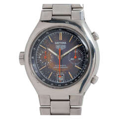 Heuer Stainless Steel Daytona Chronograph Wristwatch with Date circa 1970s