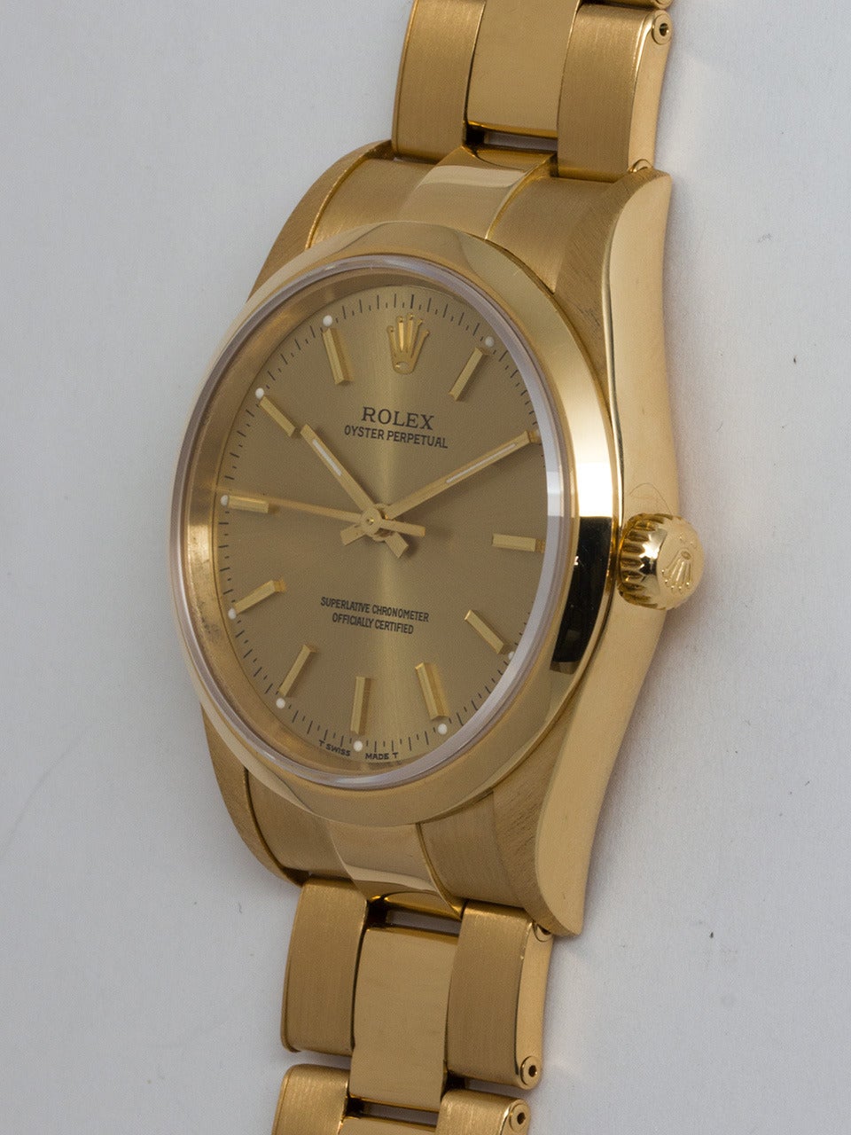 Rolex Yellow Gold Oyster Perpetual Wristwatch Ref 14208 at 1stDibs | rolex  14208