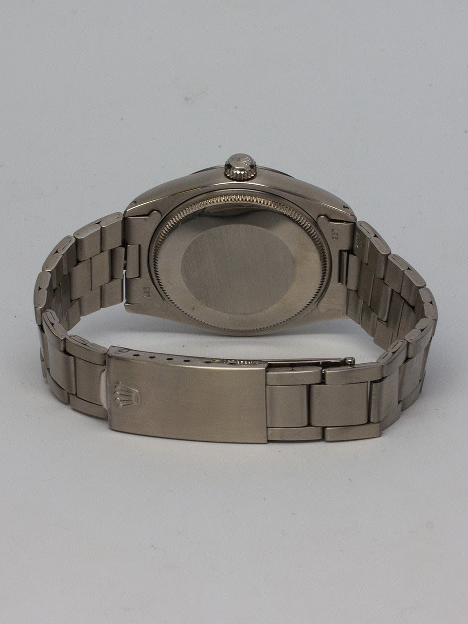 Women's or Men's Rolex Stainless Steel Oyster Perpetual Airking Custom Dial Wristwatch ref 5500