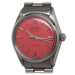Rolex Stainless Steel Oyster Perpetual Airking Custom Dial Wristwatch Ref 1002