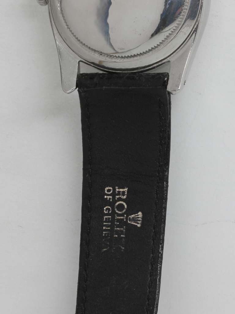 Rolex Stainless Steel Oyster Perpetual Bombe Wristwatch circa 1948 1