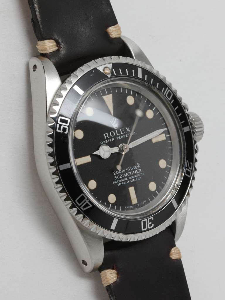 Rolex Stainless Steel Submariner Wristwatch Ref 5512 circa 1967
