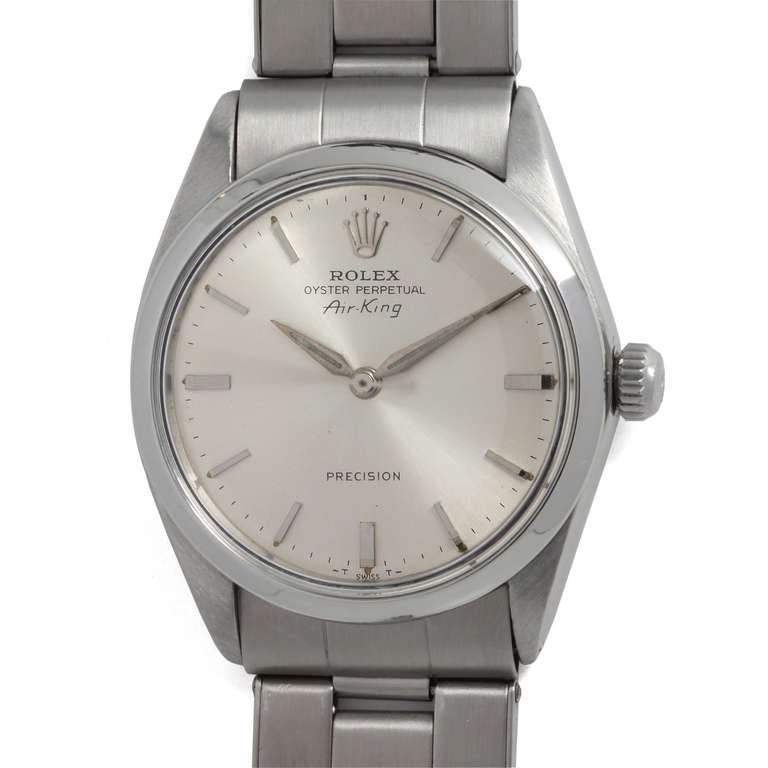 Rolex Stainless Steel Oyster Perpetual Airking Wristwatch circa 1964
