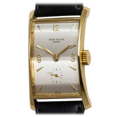 Patek Philippe Yellow Gold Hourglass Model Wristwatch Ref 1593