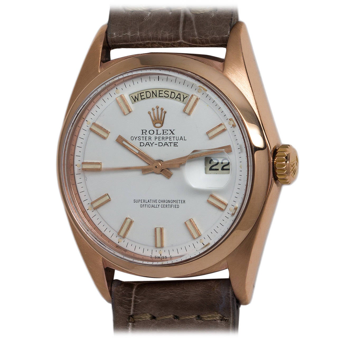 Rolex Rose Gold Day-Date Wristwatch Ref 1803