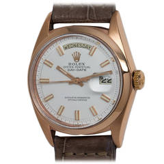 Rolex Rose Gold Day-Date Wristwatch Ref 1803