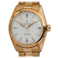 Rolex Rose Gold Oyster Perpetual Automatic Wristwatch Ref 6084