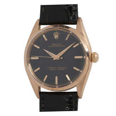 Vintage Rolex Rose Gold Oyster Perpetual Wristwatch circa 1961
