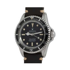 Vintage Rolex Stainless Steel Submariner Wristwatch Ref 5512 circa 1967