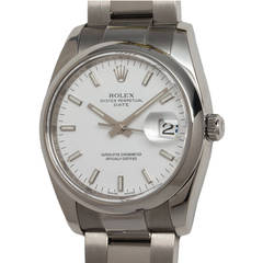 Rolex Stainless Steel Oyster Perpetual Date Wristwatch ref 115200