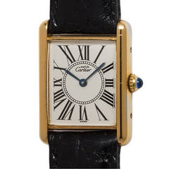 Cartier Vermeil Tank Louis Must de Cartier Wristwatch