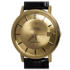 Retro Omega Yellow Gold Constellation Automatic Wristwatch