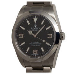 Used Rolex Stainless Steel Explorer 1 Wristwatch Ref 214270