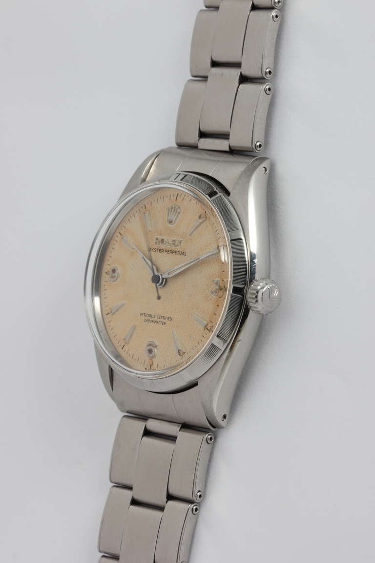 Men's Rolex Stainless Steel Oyster Perpetual Wristwatch circa 1955