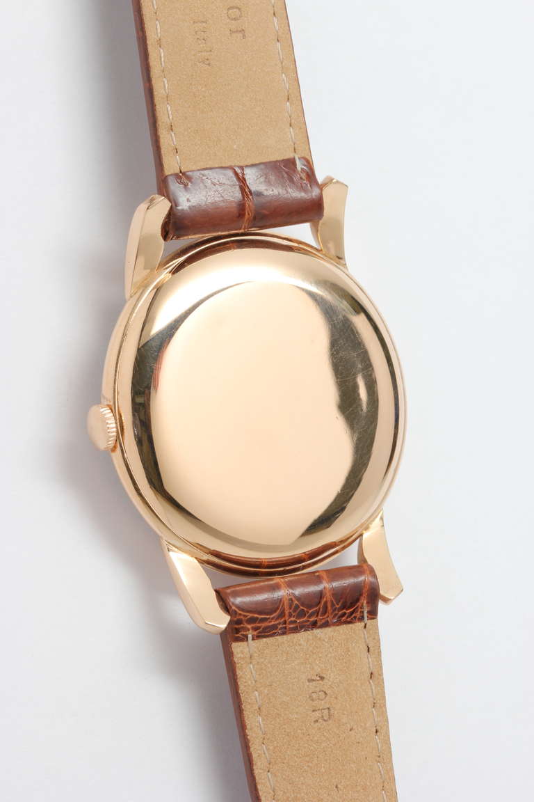 Men's IWC Rose Gold Wristwatch circa 1940s