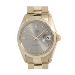 Rolex Yellow Gold Oyster Perpetual Date Wristwatch circa 1970