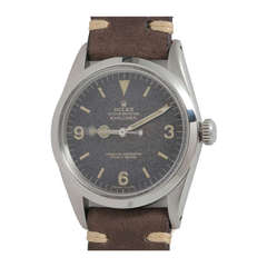 Vintage Rolex Stainless Steel Explorer Wristwatch Ref 1016 circa 1964
