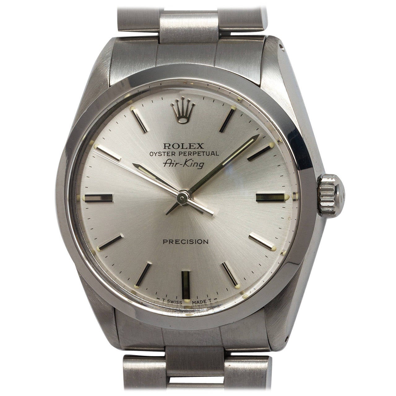 Rolex Stainless Steel Oyster Perpetual Airking Wristwatch Ref 5500