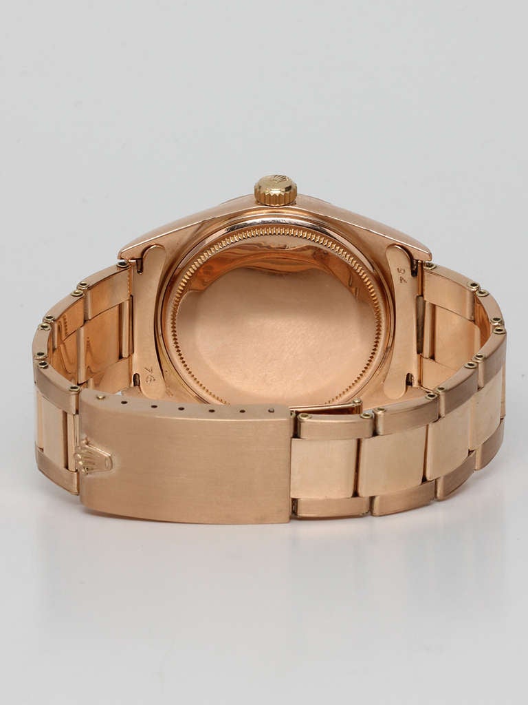 Men's Rolex Rose Gold Day-Date Wristwatch Ref 1803 circa 1967