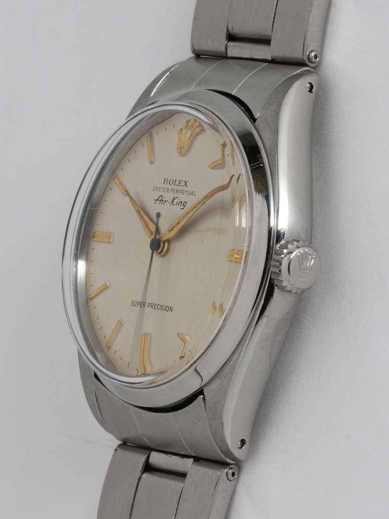 Rolex Stainless Steel Air-King Wristwatch Ref 1503 circa 1958 In Excellent Condition In West Hollywood, CA