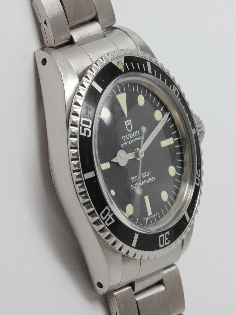 Tudor Stainless Steel Submariner Wristwatch Ref 94010 circa 1980s