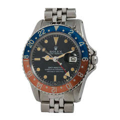 Rolex Stainless Steel GMT-Master Wristwatch Ref 1675 circa 1972