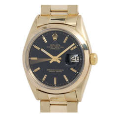 Vintage Rolex Yellow Gold Datejust Wristwatch Ref 1601 circa 1962