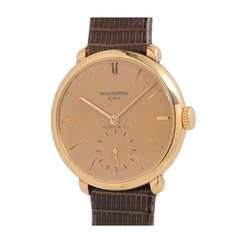 Patek Philippe Rose Gold Wristwatch Ref 584 Retailed by Bauer & Cie circa 1946