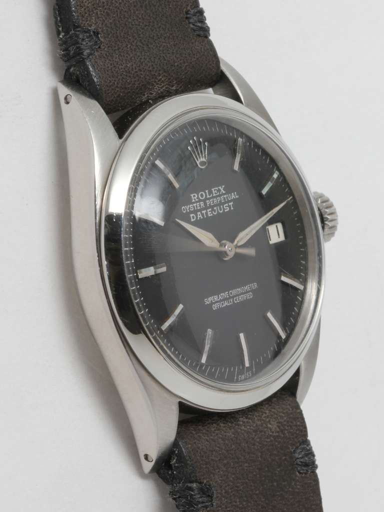 Rolex Stainless Steel Datejust Wristwatch Ref 1600 circa 1964