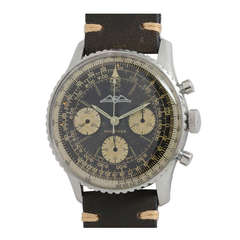 Breitling Stainless Steel AOPA Navitimer Chronograph Wristwatch circa 1970s