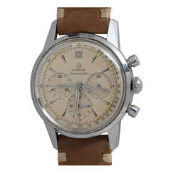 Retro Omega Stainless Steel Seamaster Chronograph Wristwatch circa 1960