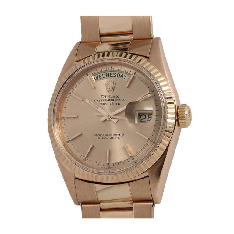 Rolex Rose Gold Day-Date Wristwatch Ref 1803 circa 1967