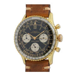 Retro Breitling Gold-Filled APOA Navitimer Chronograph Wristwatch circa 1970s