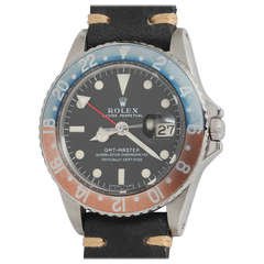 Rolex Stainless Steel GMT-Master Wristwatch Ref 1675 circa 1968