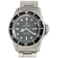 Rolex Stainless Steel Submariner Wristwatch with Meters-First Dial Ref 5513