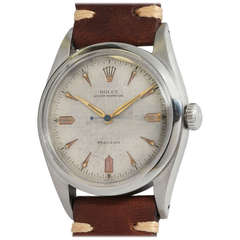 Retro Rolex Stainless Steel Pre-Explorer Wristwatch Ref 6298 circa 1953